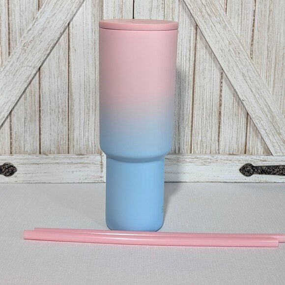 Simple Modern 40 oz Trek Tumbler with Handle and Straw Lid Sweet Taffy NIB - Picture 5 of 6